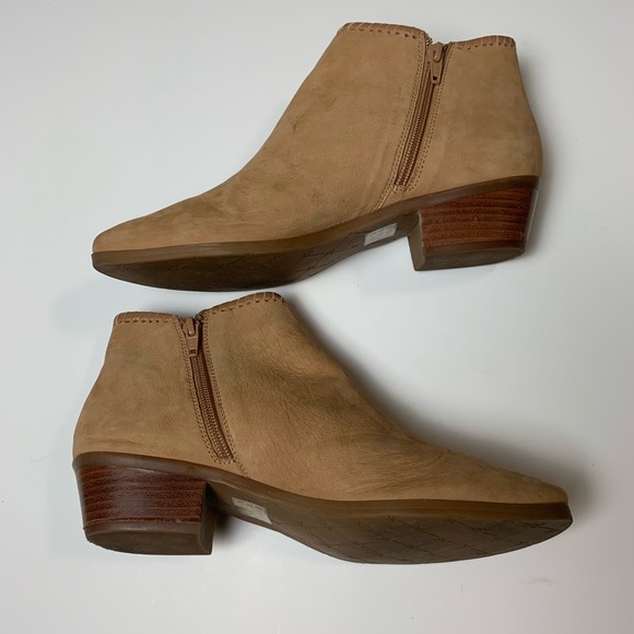 Jack Rogers Tan Raegan Leather Booties Oak Color - Picture 7 of 12